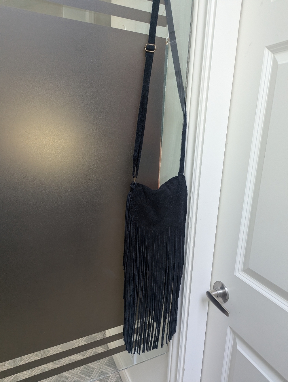 Suede Fringe Festival Black Bag - Picture 4 of 8